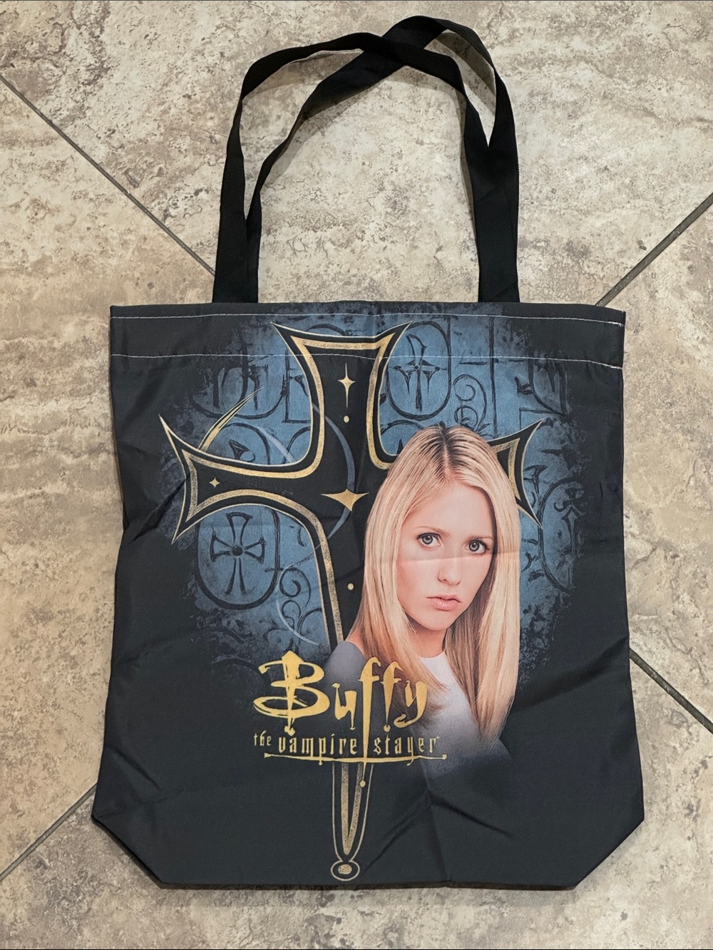 Buffy the Vampire Slayer Black Graphic Tote Bag